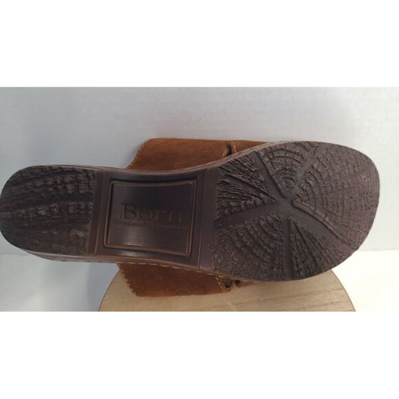 Born Basics Teayo Rust Slip On Suede Sandals Womens Size 8 Great Condition - Picture 7 of 16